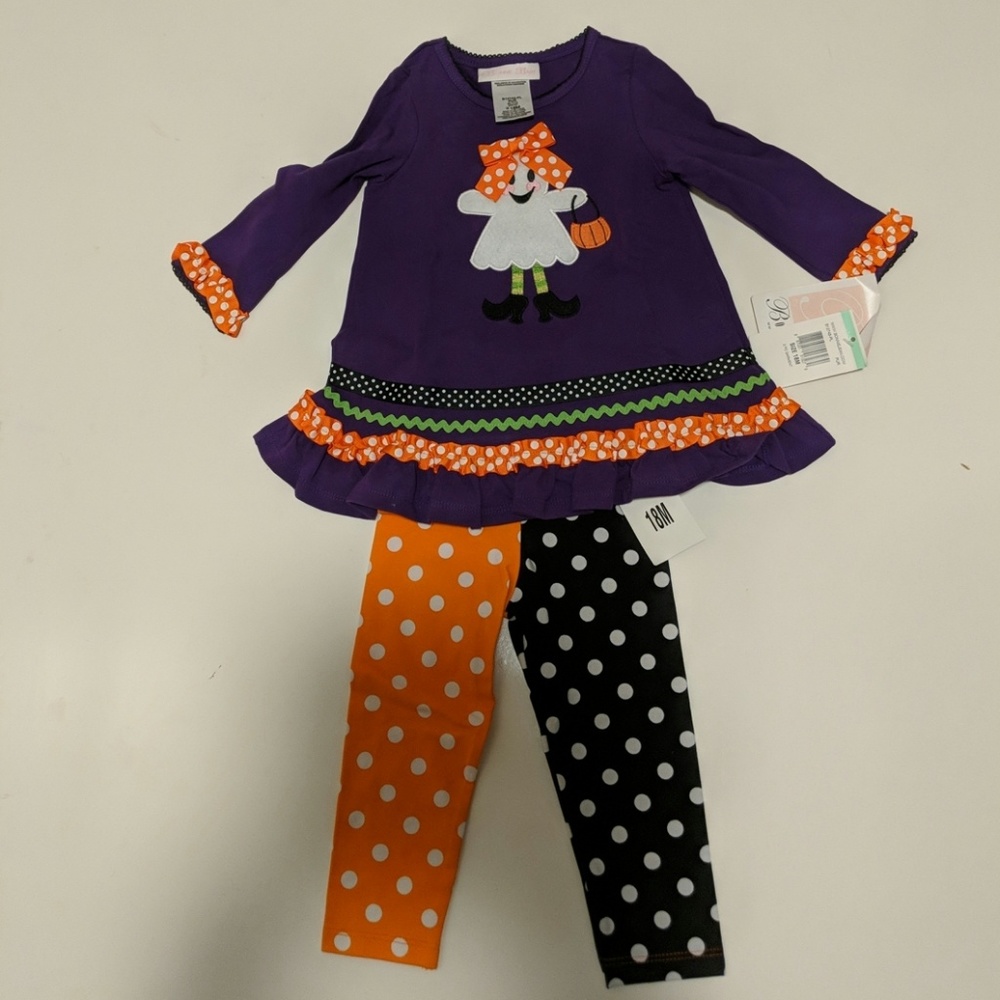 Bonnie Jean Baby Girl Halloween Ghost 2pcs Set